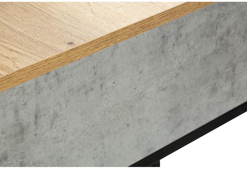 1720 Тумба прикроватная Loft Дуб натур/Бетон R-HOME 4009297h_Натур - Вид №8