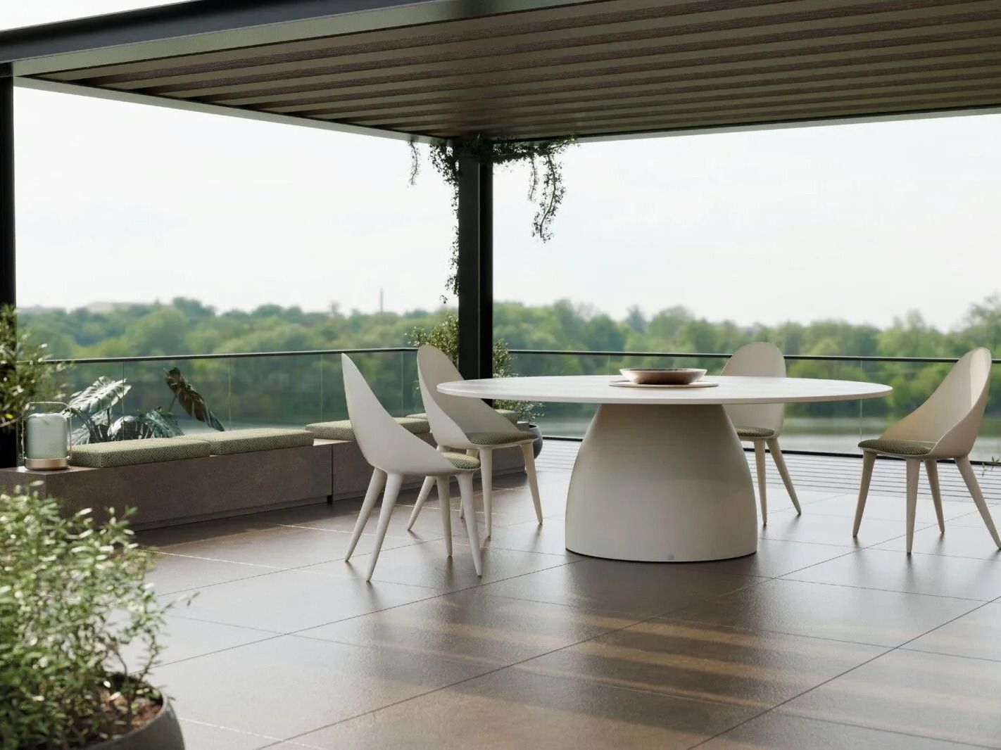 Круглый стол из стекловолокна GANSK BARREL ARCH-00124204 - Вид №2