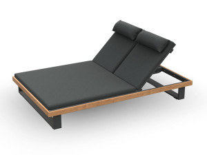 Двуспальная Садовая кровать с откидной спинкой из ткани