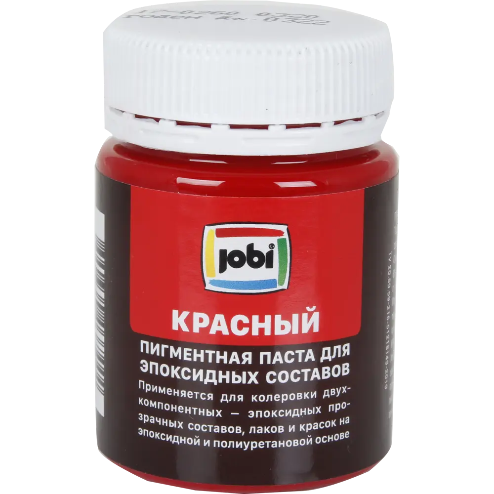 Пигментная паста Jobi для эпоксидных составов 40 мл цвет красный STLM-2092166