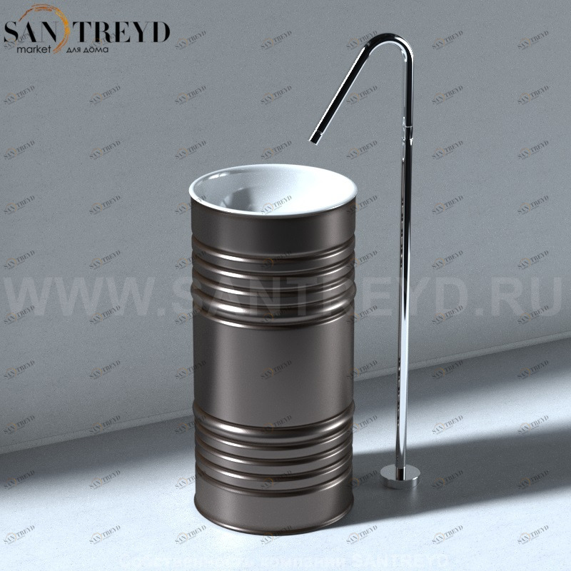 4742K44 Напольная раковина стоящая круглая Kerasan Artwork