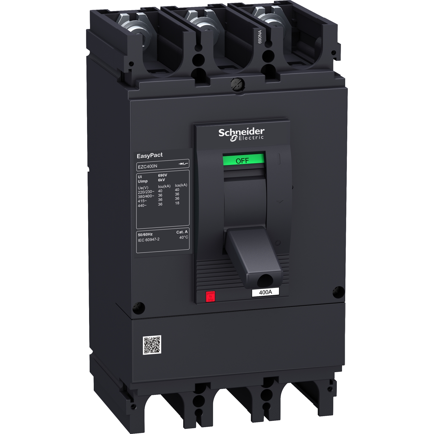 EZC630N4600N Силовой автомат EZC, 36кА, 4P, 630А Schneider Electric EasyPact 