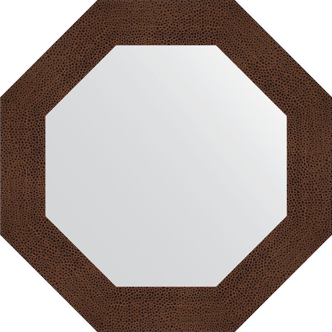 BY 3806 Зеркало в багетной раме - бронзовая лава 90 mm EVOFORM Octagon