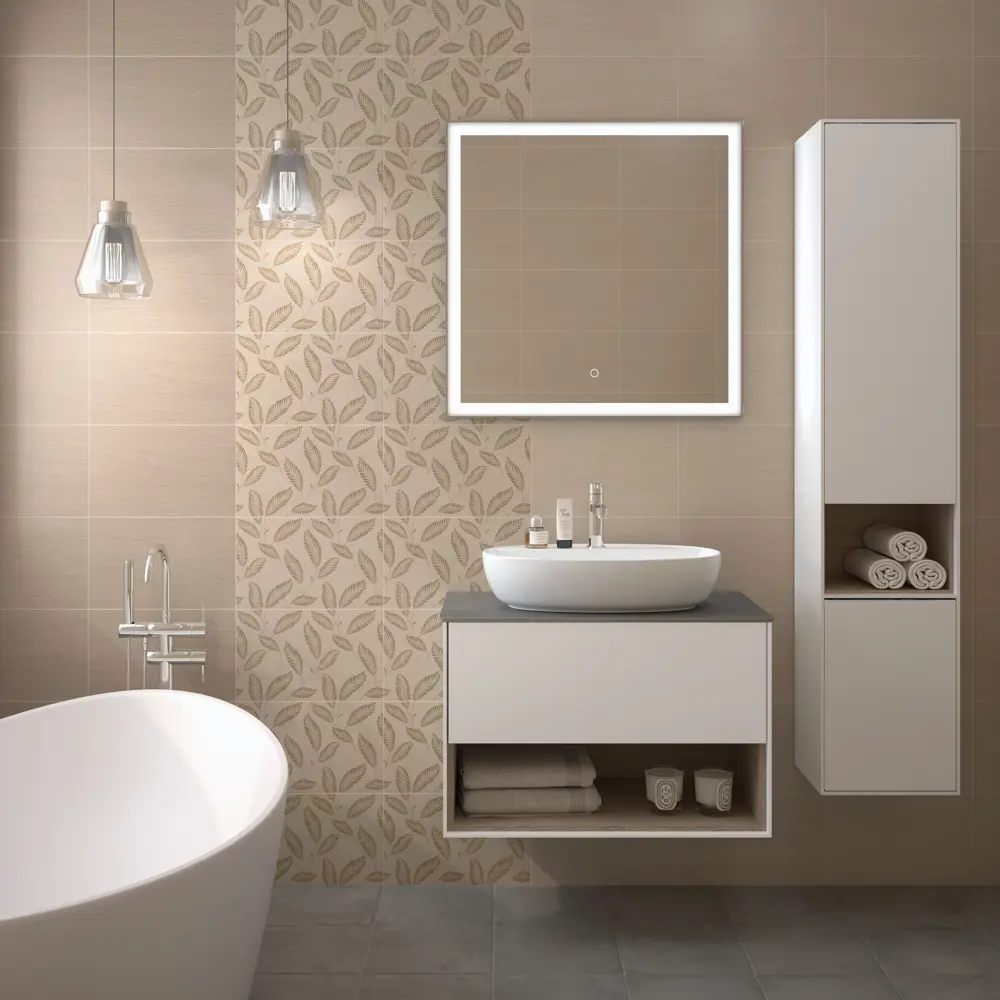 Плитка настенная Kerama Marazzi Авеллино 25x40 см 1.1 м² цвет светло-бежевый 83288223 STLM-2054304 Авеллано - Вид №4
