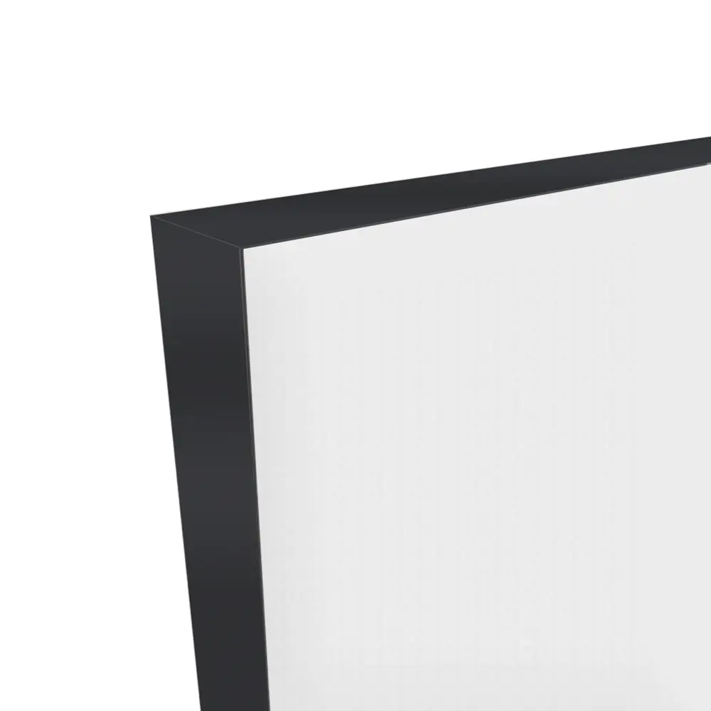 Дверь межкомнатная глухая с замком комплекте Invisible 90x230 см правая черная алюминиевая кромка цвет белый 89383097 STLM-2182093 VELLDORIS  - Вид №1