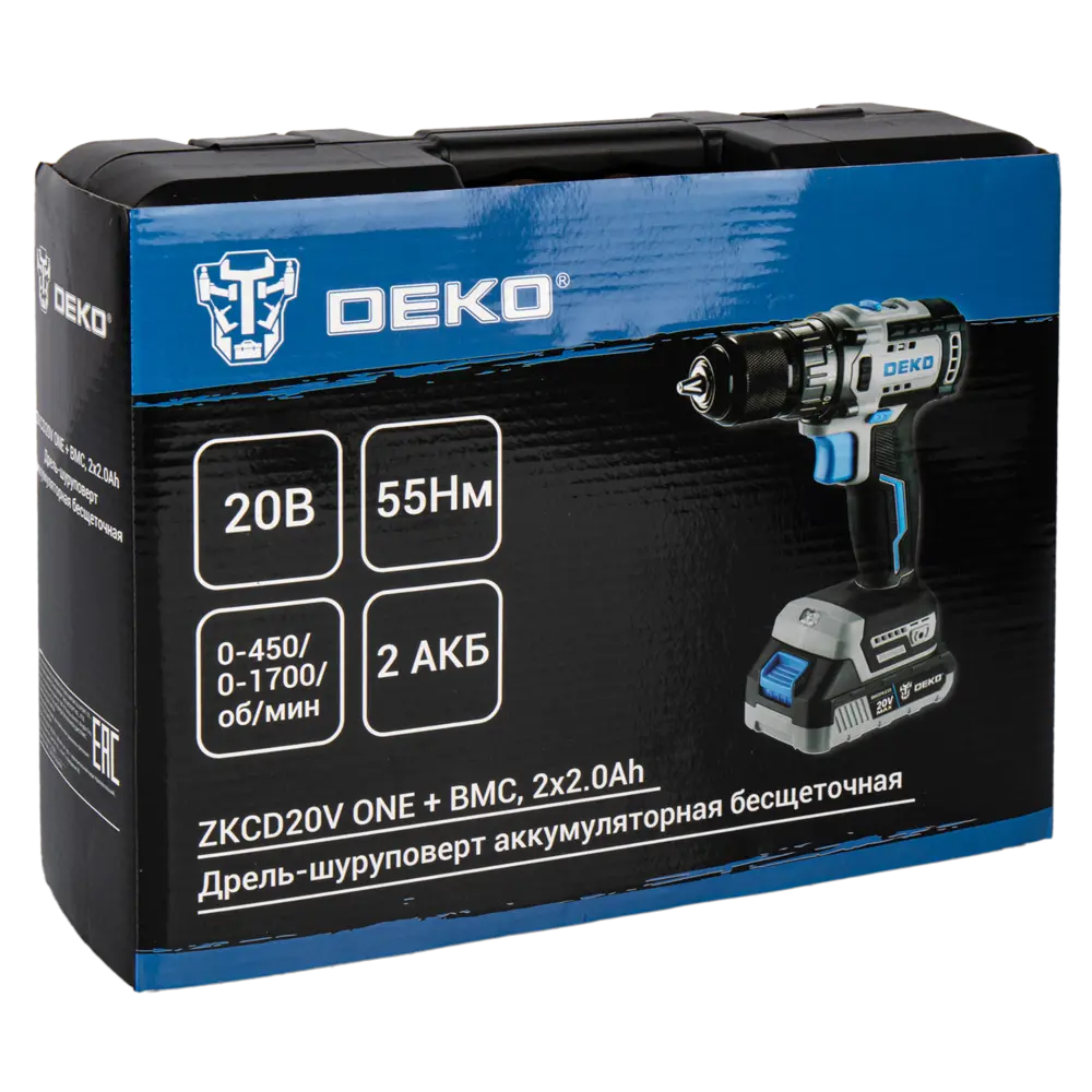 Аккумуляторная дрель-шуруповерт DEKO ZKCD20V с двумя батареями 89366086 STLM-0848663 - Вид №7