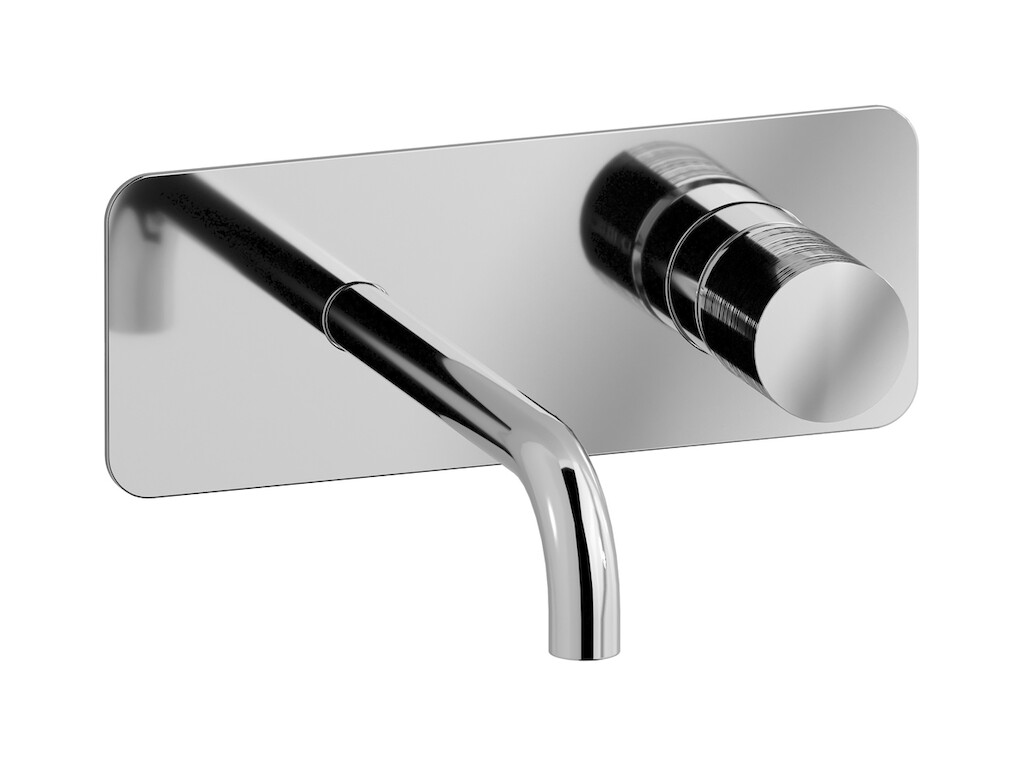 Встроенный в стену смеситель для раковины на 2 отверстия в комплекте с донным клапаном WE ARE IB vn397is Chrome Vinile