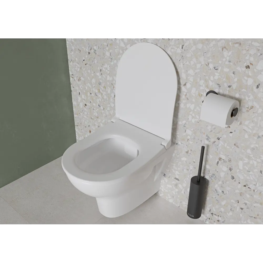 Унитаз безободковый подвесной VitrA Stern горизонтальный выпуск STLM-2179184 - Вид №8