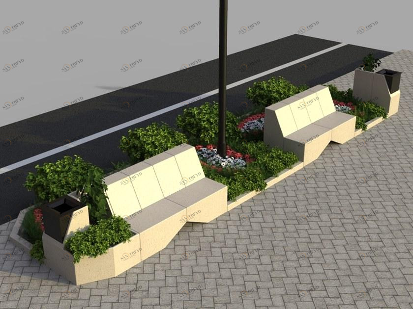 Manufatti Viscio Модульная скамья из реконструированного камня Modula sun-id-1349705