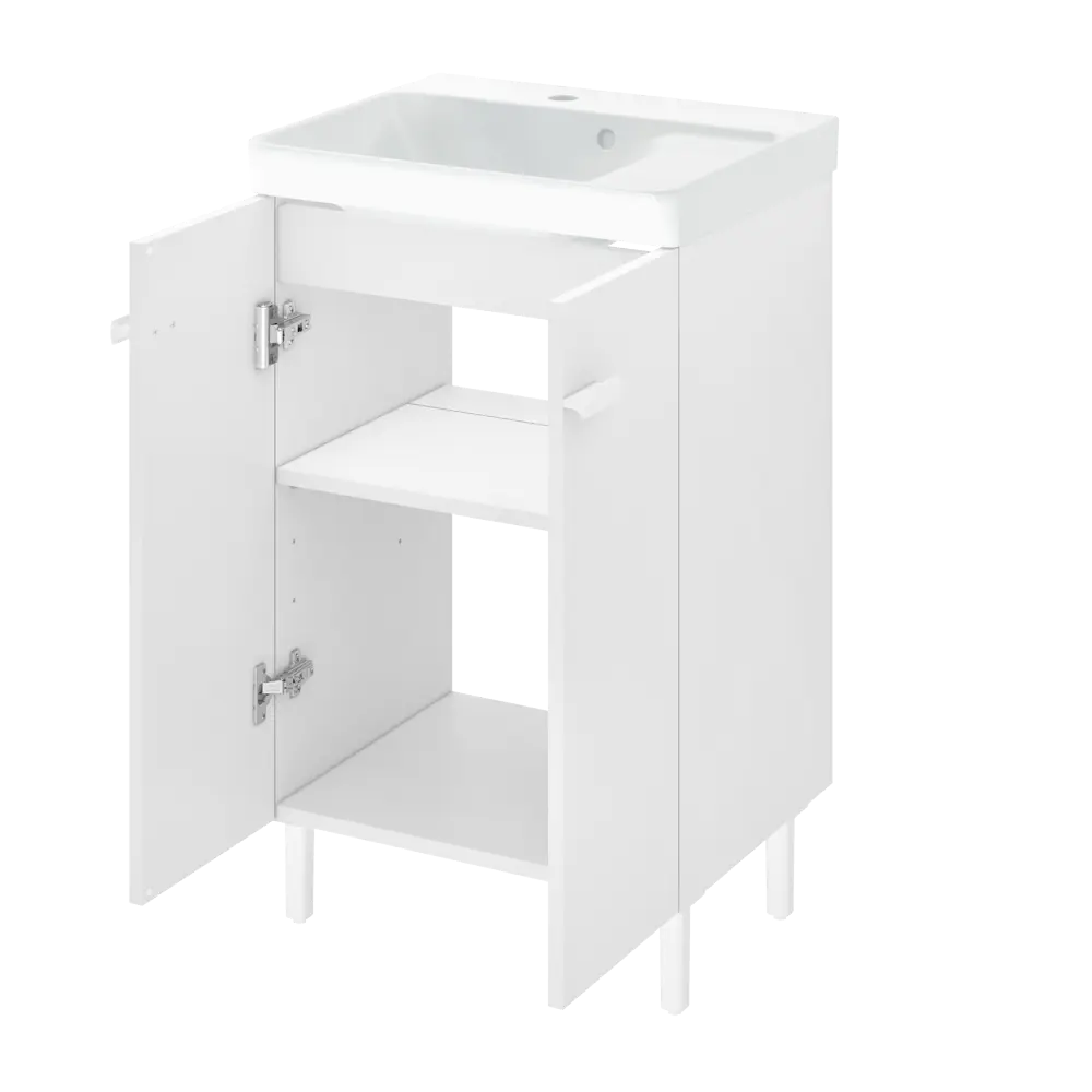 Тумба под раковину напольная Sensea Easy 50 см цвет белый STLM-2140244 - Вид №2