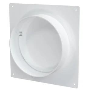 Пластина настенная с обратным клапаном для круглых воздуховодов Fonet D125 мм пластик