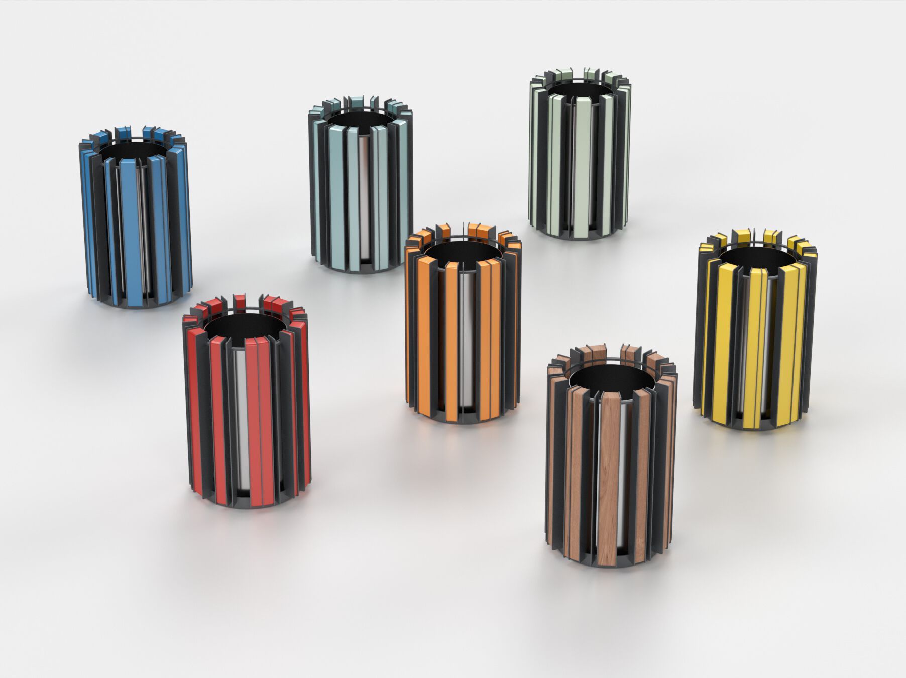 Наружные оцинкованные стальные стойки для мусора Viscio Urban Design LOUIS ARCH-00143081 - Вид №2