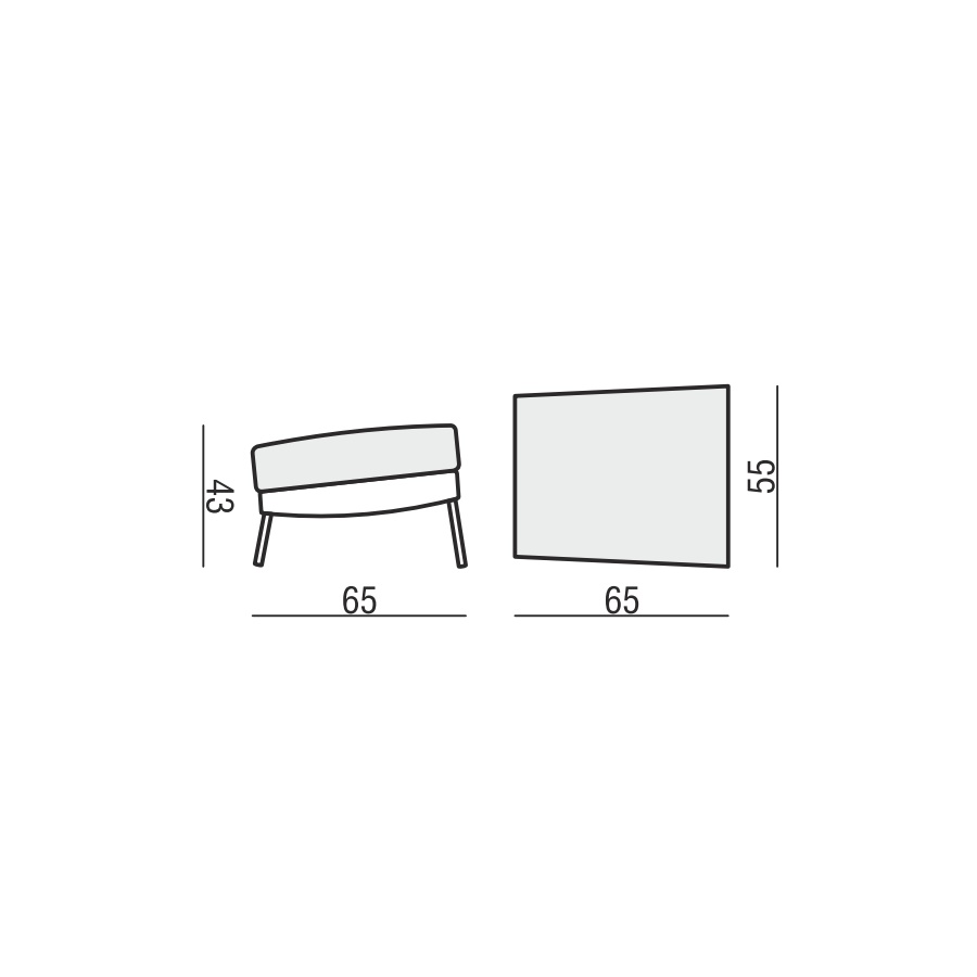 Пуфик Alex, светло-бирюзовый Sits S1035 - Вид №4