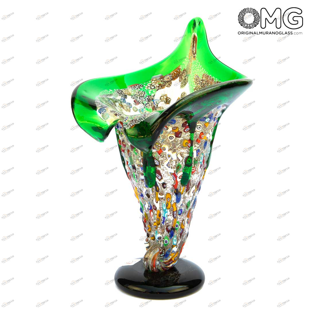 3391 ORIGINALMURANOGLASS Ваза Калла - муранское стекло OMG 15 см 