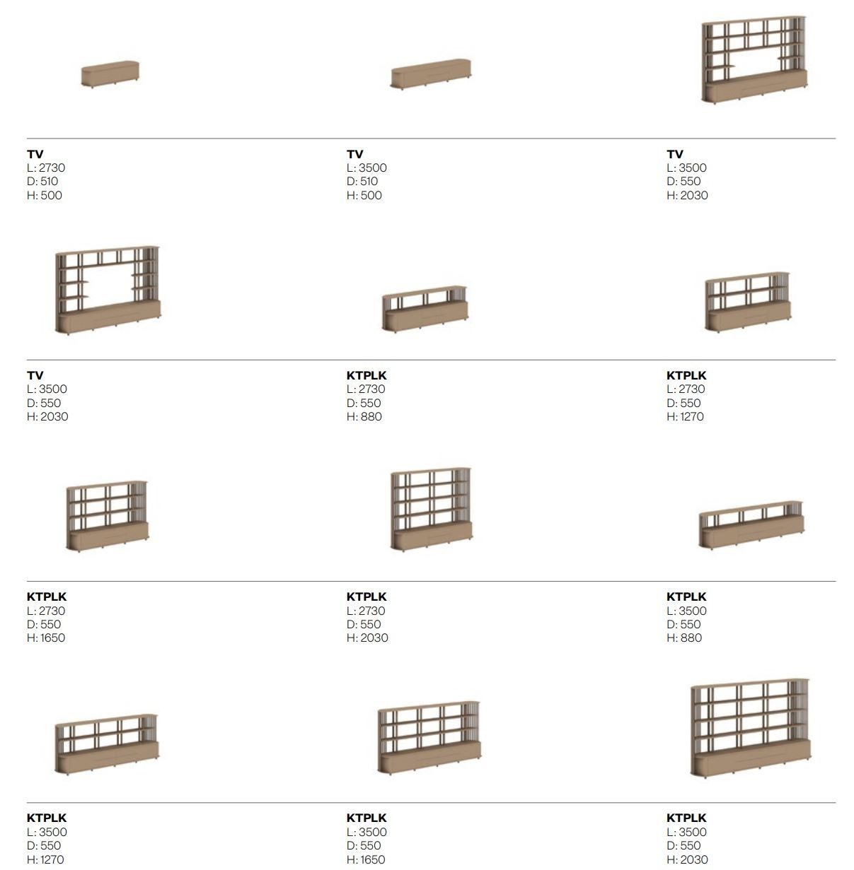 Отдельно стоящая деревянная облицованная стена с подставкой для телевизора Ersa ECLIPSE ARCH-00068121 - Вид №4