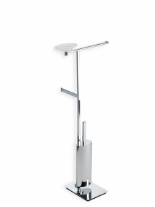 DI21(08) Stil Haus Diana, стойка: мыльница + полотенцедерж.+ бумагодержатель + ёрш металлический, цвет хром