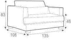 Sits Кресло с обивкой из ткани с подлокотниками Brandon sun-id-1499619 - Вид №2