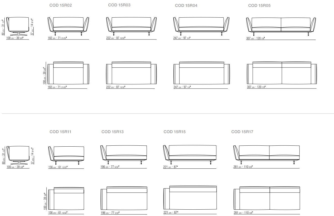 Flexform Модульный тканевый диван с шезлонгом Evergreen sun-id-1433685 - Вид №6