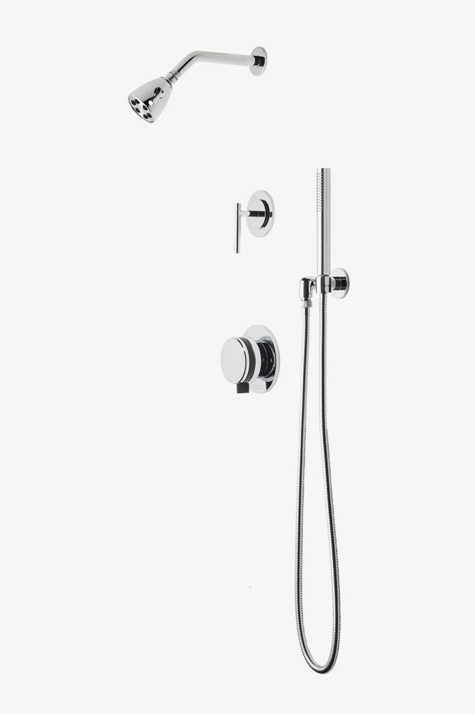 DBSP10 Душевая система с балансировкой давления в децибелах с головкой 2 3/4 дюйма, ручным душем и переключающей ручкой Waterworks 