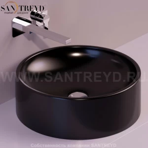 FL10NERO Накладная раковина на столешницу  круглая Simas Flow