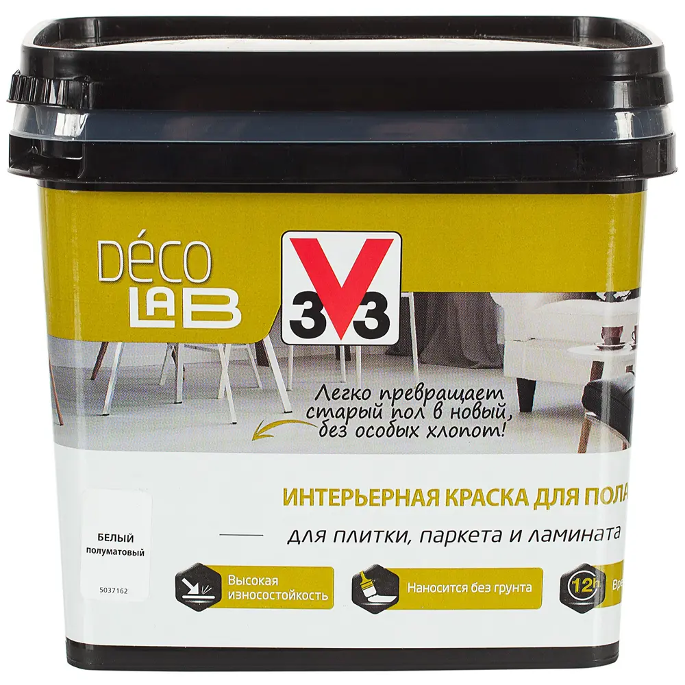 Краска для пола V33 Decolab 0.75 л цвет белый STLM-2169788 - Вид №2