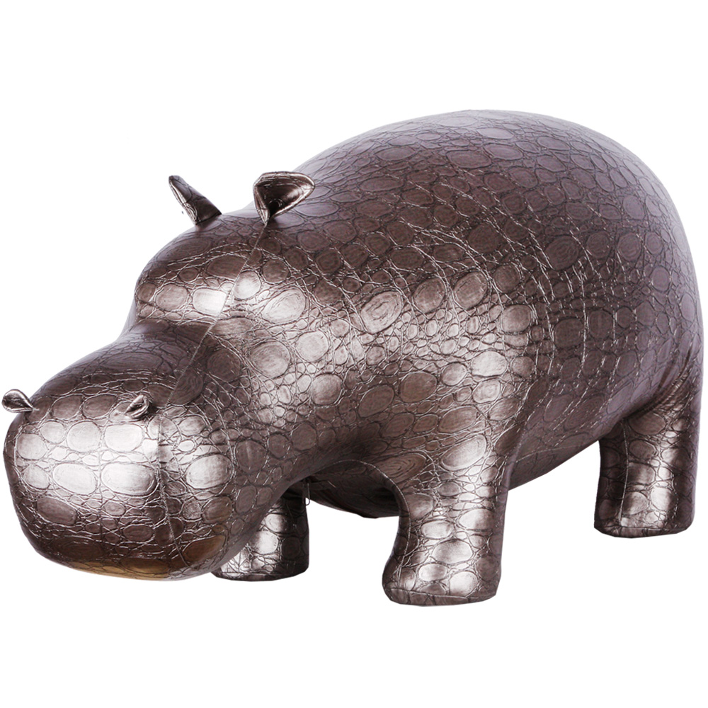 74106 Банкетка Пуф Бегемот большой Серебро BOGACHO 4627145749586