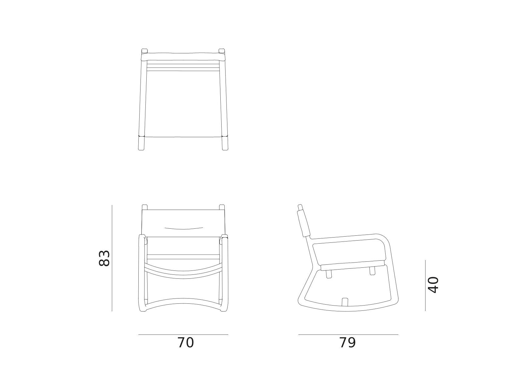 Кресло-качалка из красного дерева и ткани с подлокотниками Exteta Loro Piana Interiors, Стулья Delight от Exteta ARCH-00009398 - Вид №6