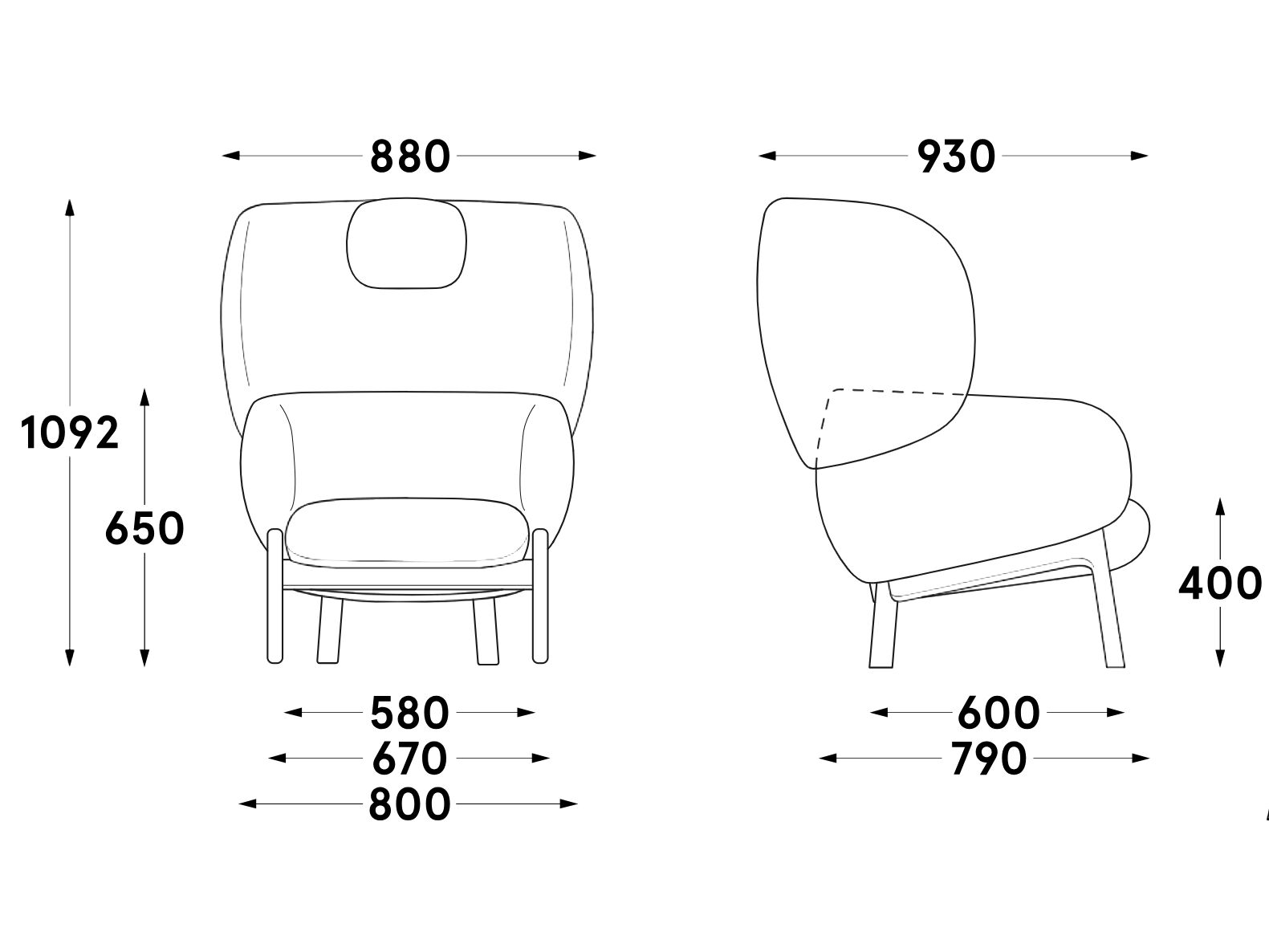 Тканевое кресло с подголовником MDD Grand Grace ARCH-00119161 - Вид №1