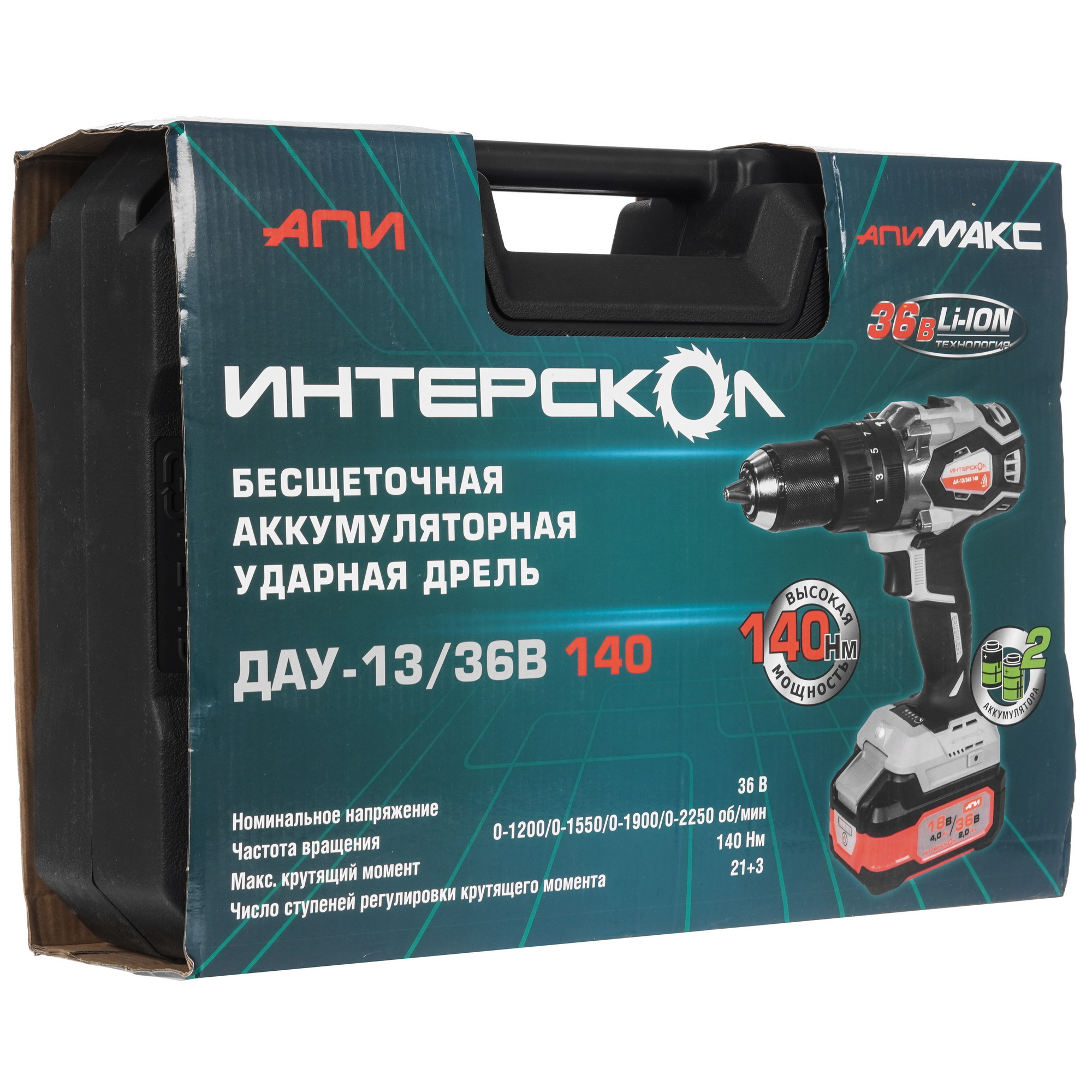 Дрель-шуруповерт Интерскол ДАУ-13/36В 140 9150383 STDN-0109772 - Вид №10