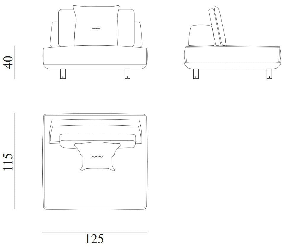 Ткань сад диван Exteta Caprera ARCH-00016629 - Вид №30