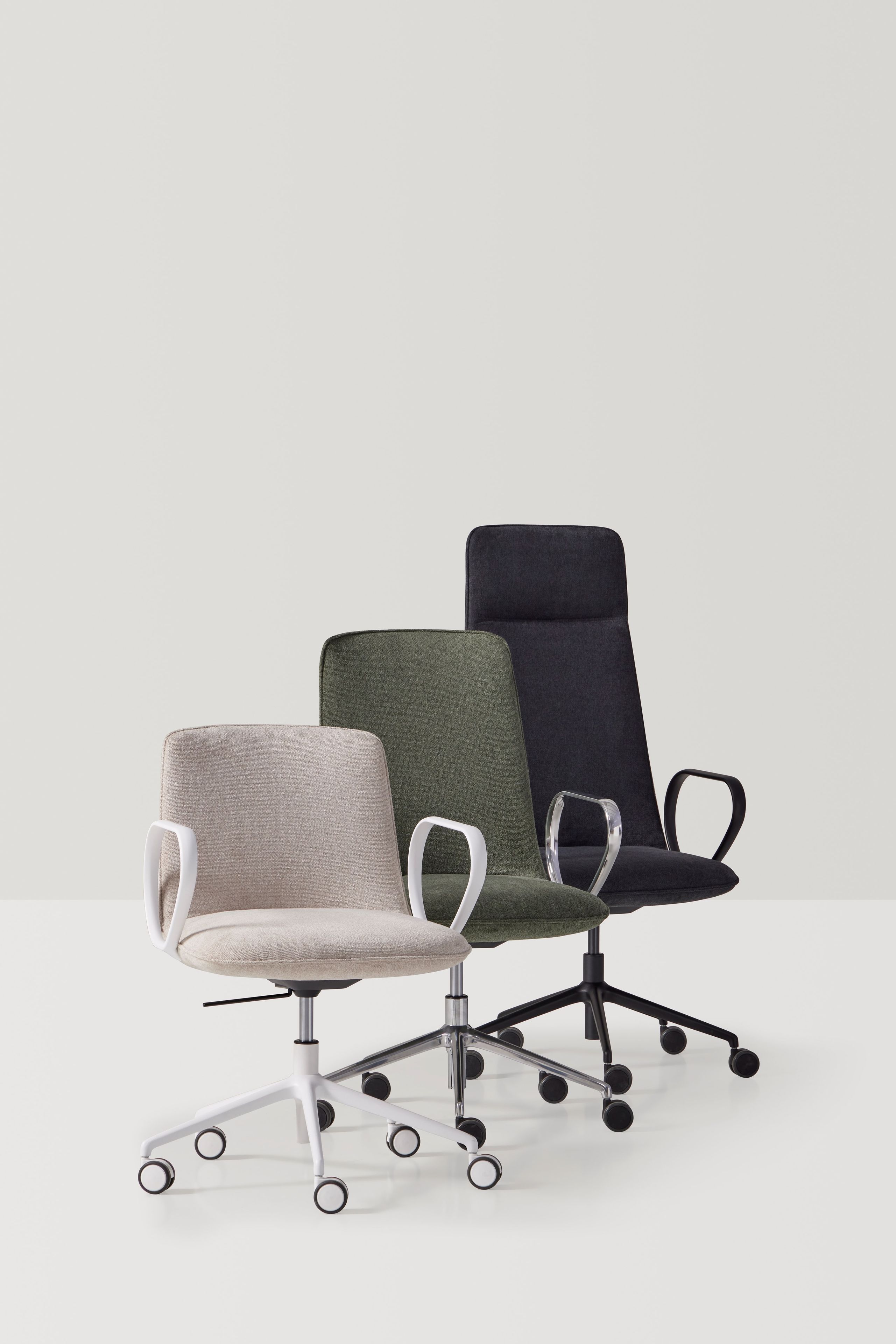 Офисное кресло с регулируемой высотой и подлокотниками с 5 спицами INCLASS ARCH-00017842 - Вид №3