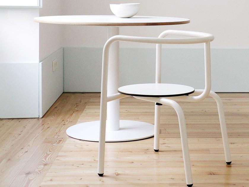 Branca Lisboa Штабелируемый стул из окрашенного металла sun-id-1418194 - Вид №6