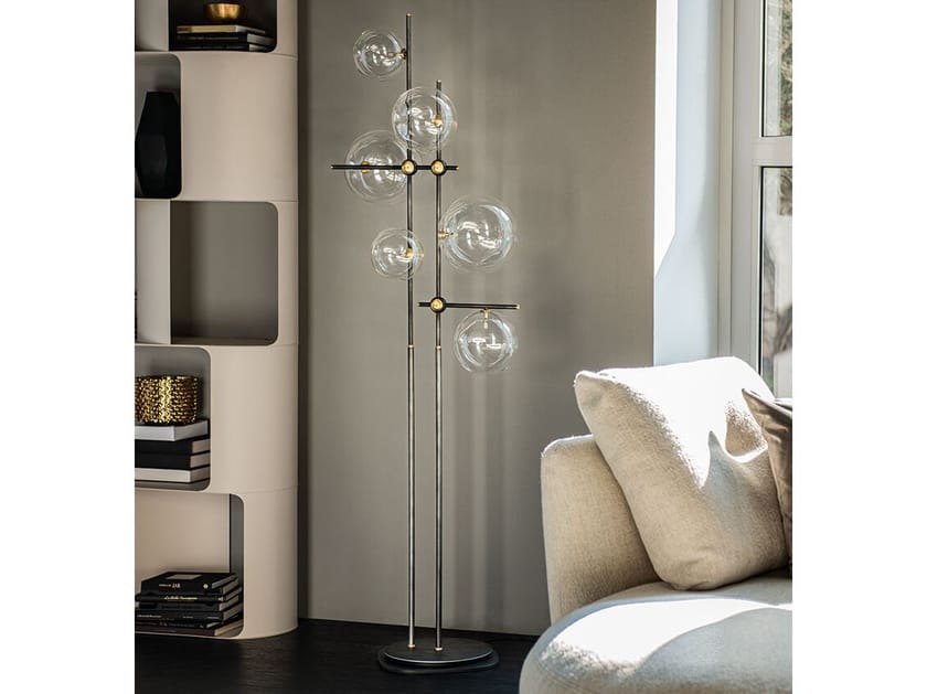 Светодиодная напольная лампа из стали и стекла Cattelan italia BLOOM ARCH-00093212