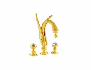 039254.A00.30 Комплект для ванны на три отверстия с кристаллами swarovski swan series Античная латунь