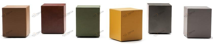 Minotti Квадратный кожаный журнальный столик Solid sun-id-1437757