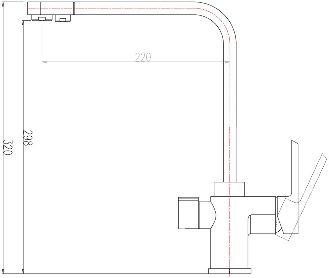 Смеситель ZorG Clean Water ZR 334 YF- КВАРЦ для кухонной мойки, кварц - Вид №1