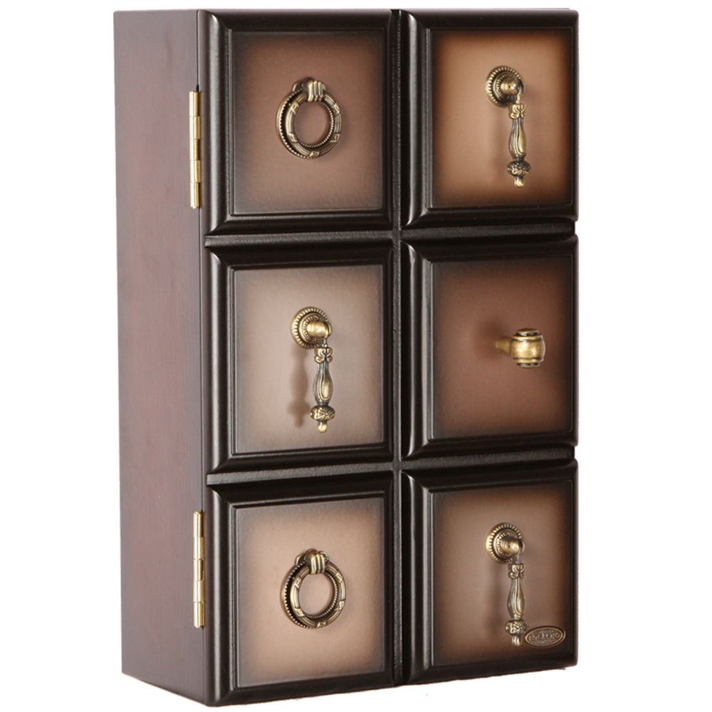 71176 Полка - ключница Пандора Орех Оберджин Шоколад BOGACHO 4627139509295