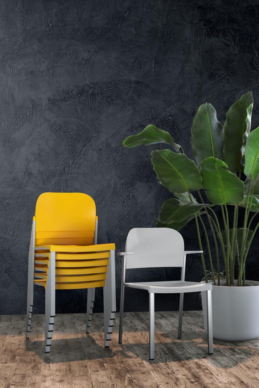 IBEBI Стул из полипропилена штабелируемый с подлокотниками Bio sun-id-1406171 - Вид №2