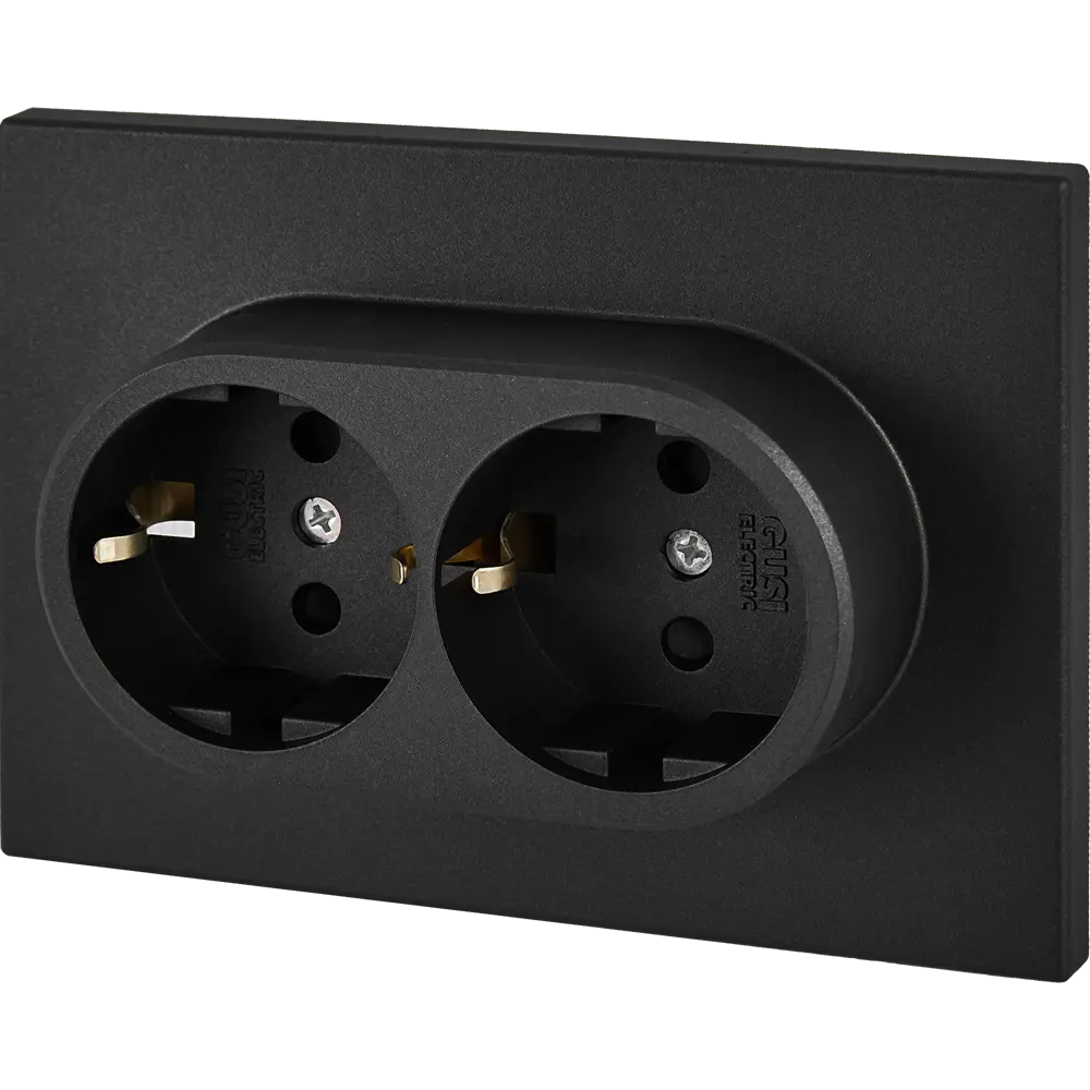 Розетка встраиваемая GUSI Electric графит с защитными шторками 89337219 Ugra STLM-1103656 - Вид №1