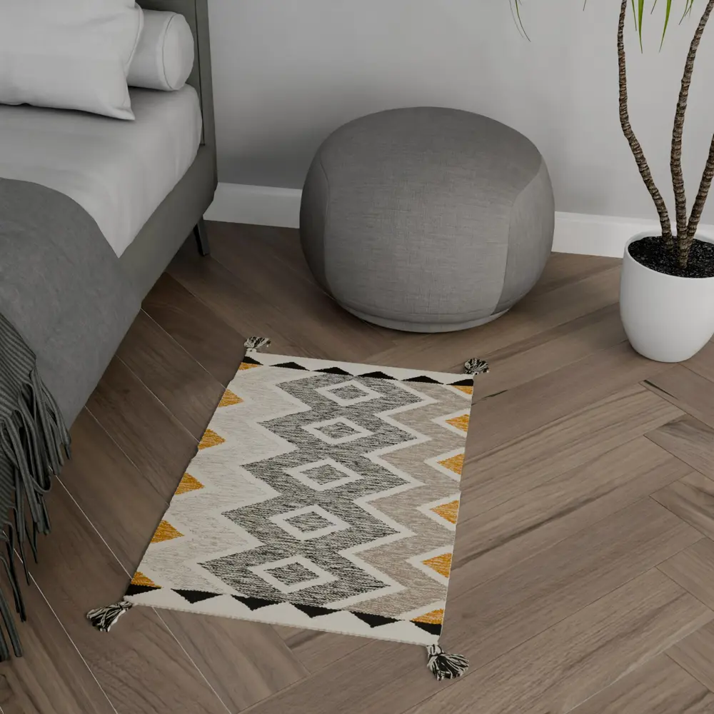 Коврик Inspire декоративный хлопок AIARI 60x90 см цвет черно-белый 85077881 STLM-2141783 