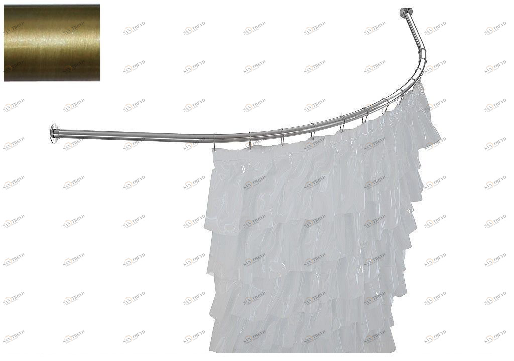 Карниз для ванны Aquanet Santiago полукруглый 160x160 латунь 00241556