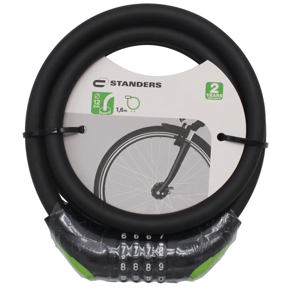 Кодовый велосипедный замок Standers со стальным тросом 1.6 м 82247317 STLM-0023070 - Вид №1