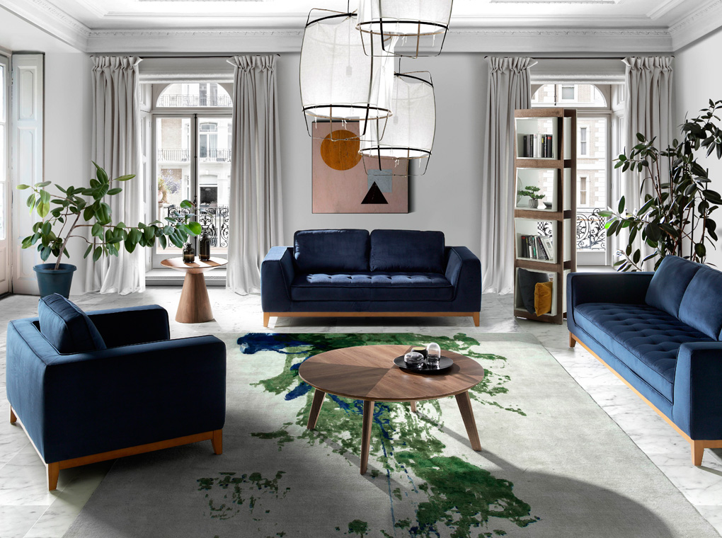 068791 Угловой столик из орехового шпона Angel Cerda ET652  - Вид №2