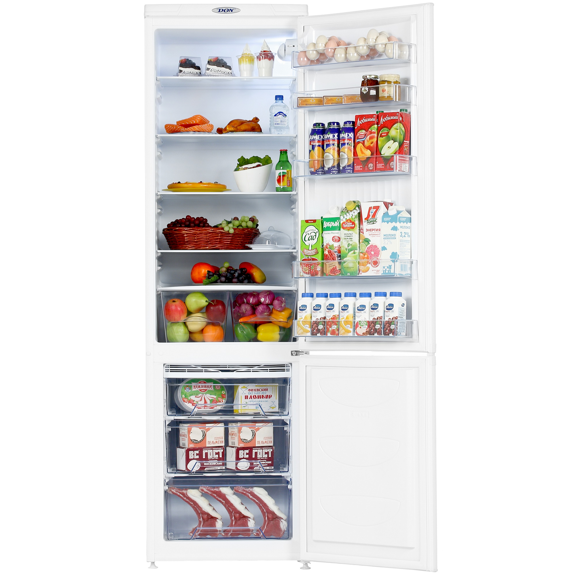 1330102 Холодильник с морозильником   DON R-295 BI белый STDN-0138850 - Вид №5