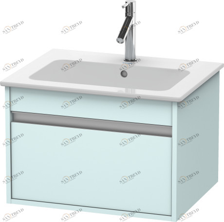 KT641800909 Тумбочка подвесная Ketho #KT6418 600 x 475 мм Светло-голубой матовый декор Duravit