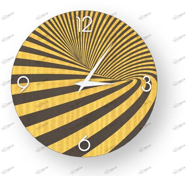 LIGNIS® Настенные часы из инкрустированного дерева Dolcevita abstract 10.078