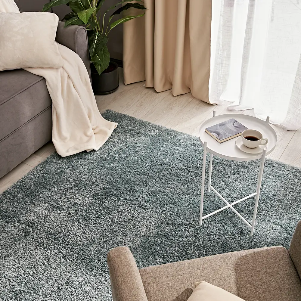 KREAFORTA Shaggy Bosfor - Голубой ковер с длинным ворсом 160x230 см 89394327 STLM-1570788 - Вид №5