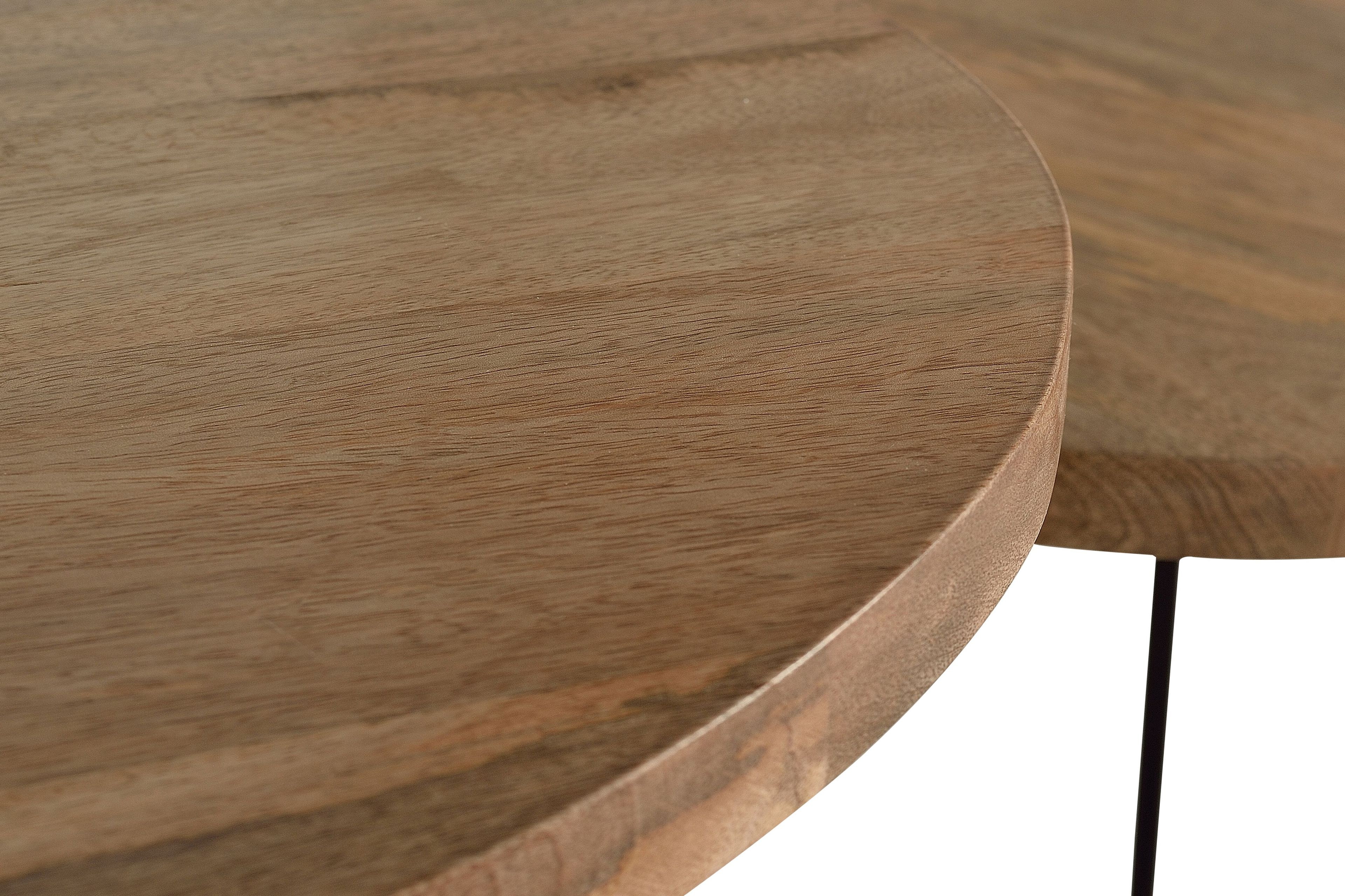 Круглый журнальный столик из манго Giner y Colomer 1223 ARCH-00037199 - Вид №2