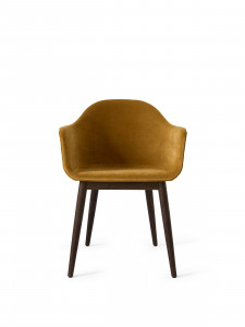 9352001-019502ZZ MENU Обеденный стул Harbour, деревянная основа, обитый Темный мореный дуб | Городской бархат - CA7832 / 060