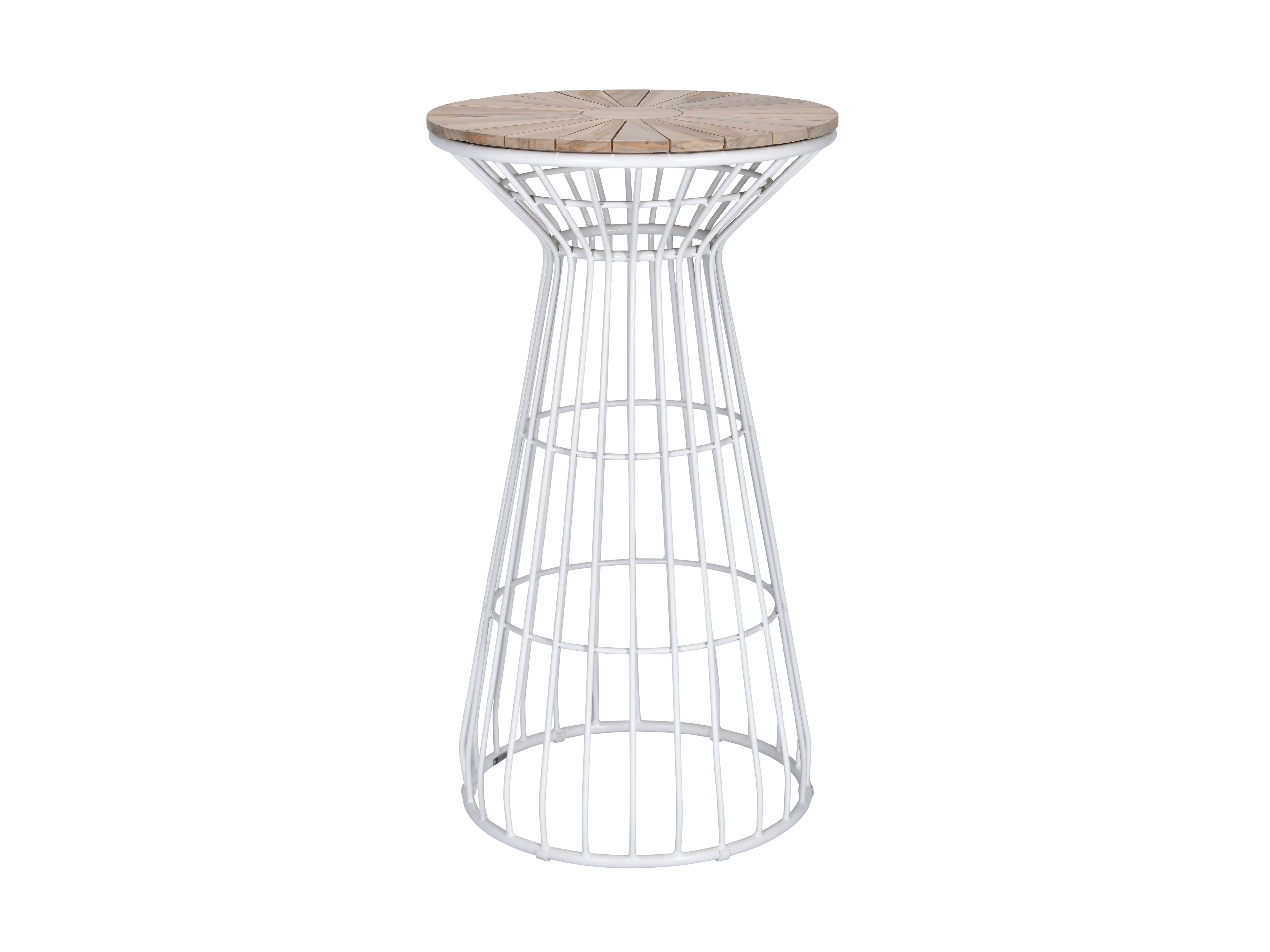 Высокий круглый алюминиевый и деревянный садовый стол cbdesign Fiorella ARCH-00132255 - Вид №11